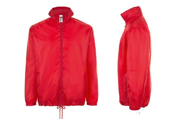 s01618-rd Lätt vindjacka med tryck