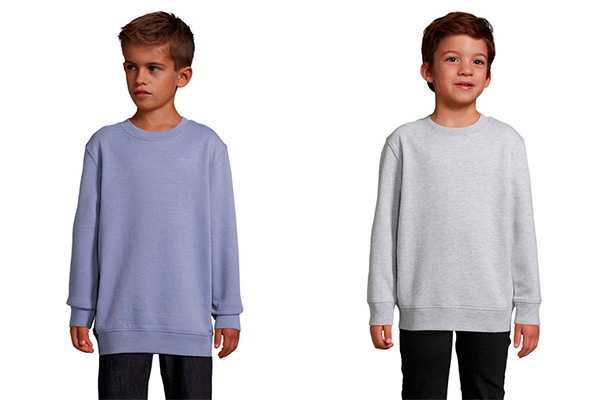 s04239-bl Sweatshirt för barn med tryck